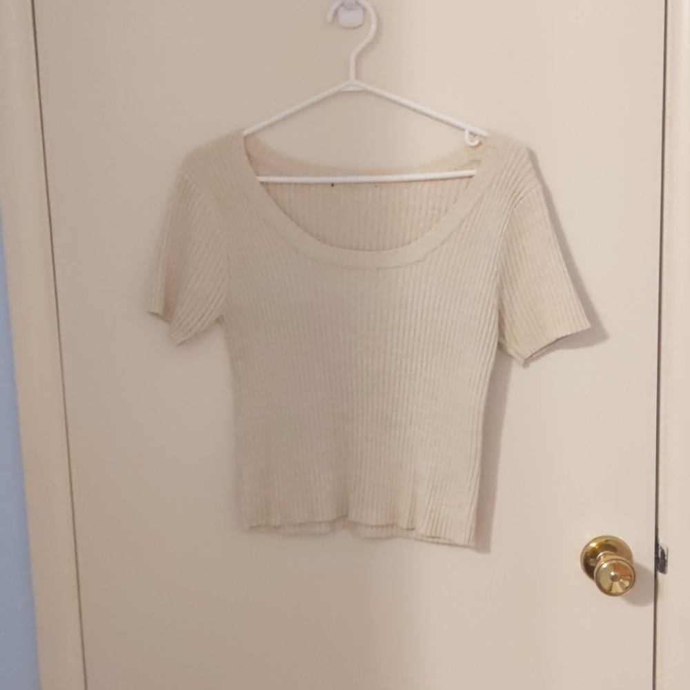 Cream knitted top